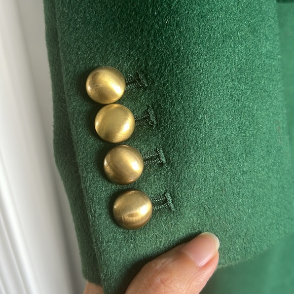 Brand New Wool Melton Emerald green Michael Kors military coat - Picture 4 of 7